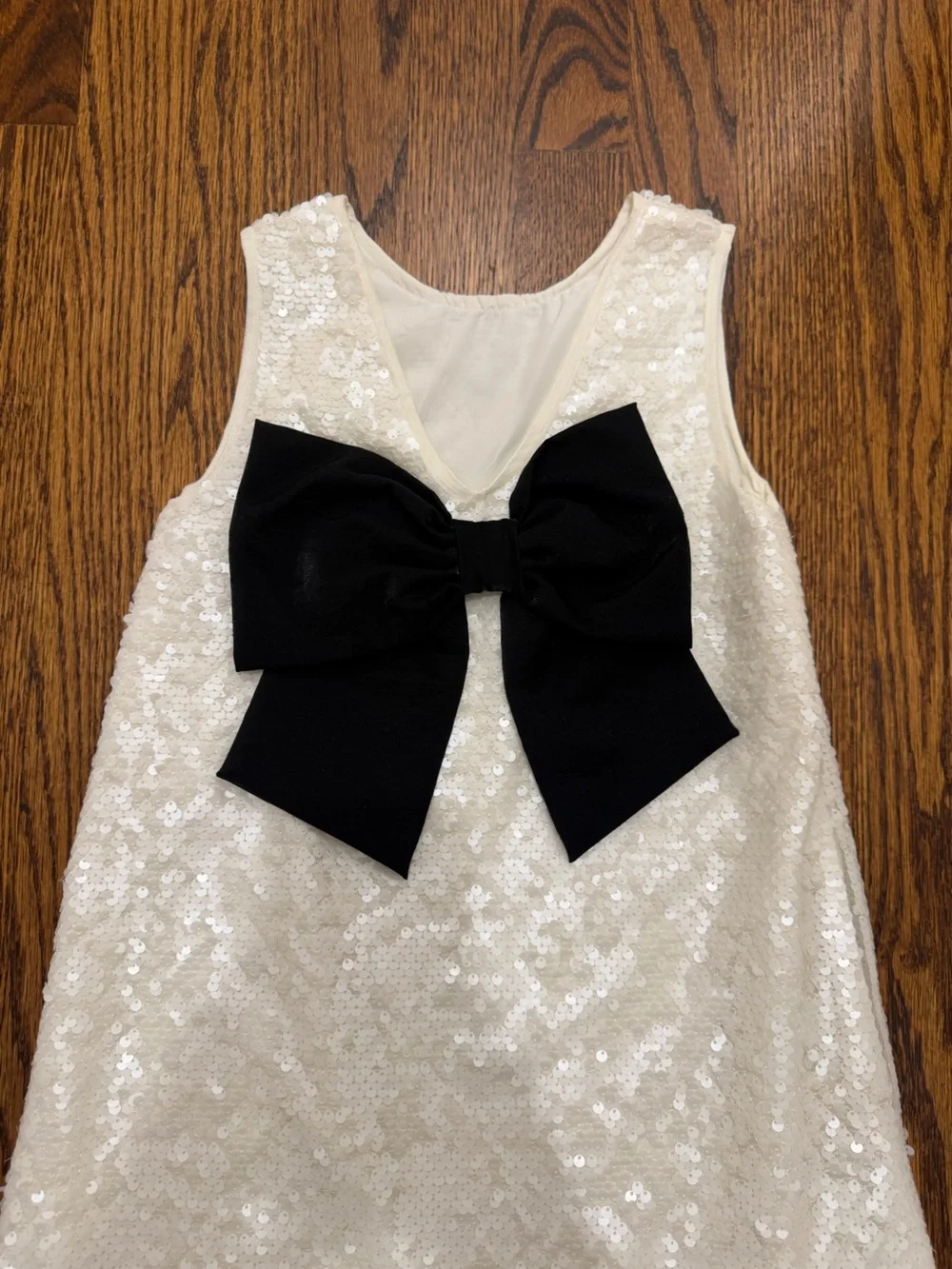 H&M Ivory Sequin Tank Dress for Girls